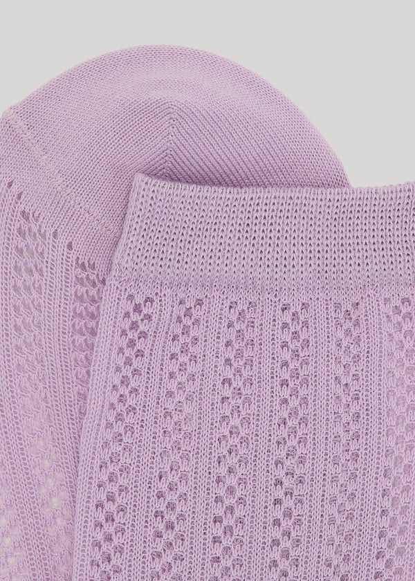 Annabelle Dot Knit Socks - Light purple