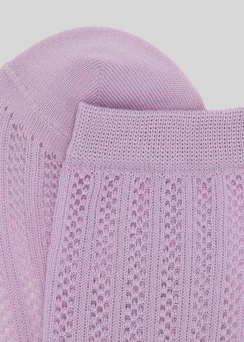 Annabelle prikkede strikkede Strømper - Light purple