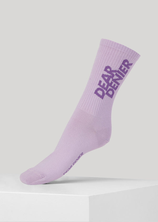 Anette Sports Logo Sock - Light purple