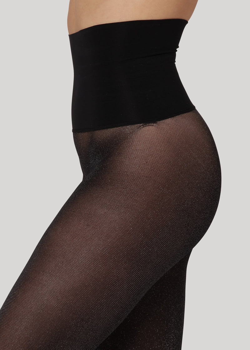 The Jenny Shimmer are exclusive shimmer tights with no seams and an extra high waistband.