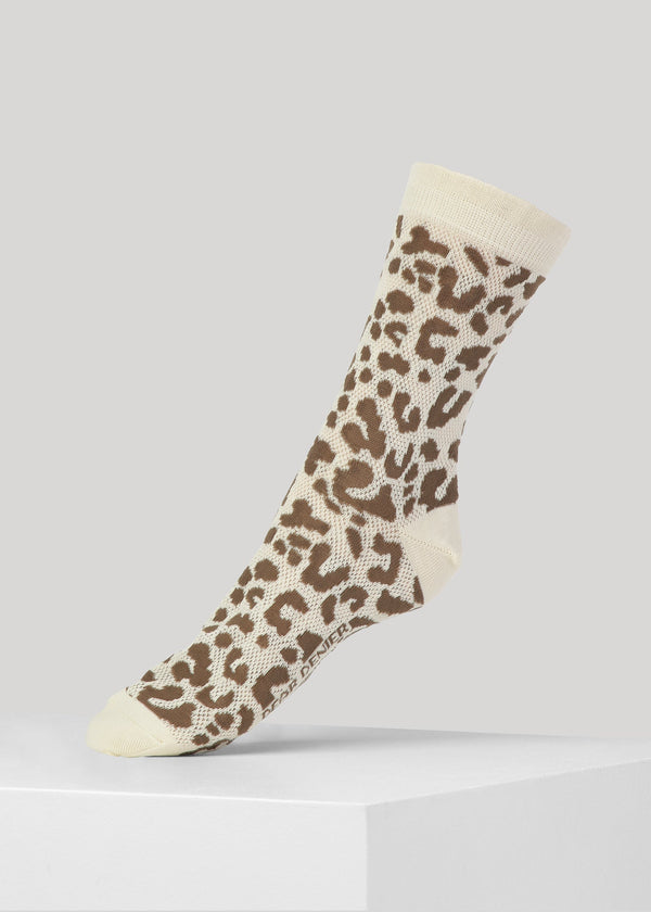 Freya Leo Knit Socks - Off-white