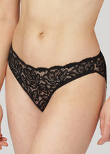 Magnolia Lace Briefs - Sort - Black