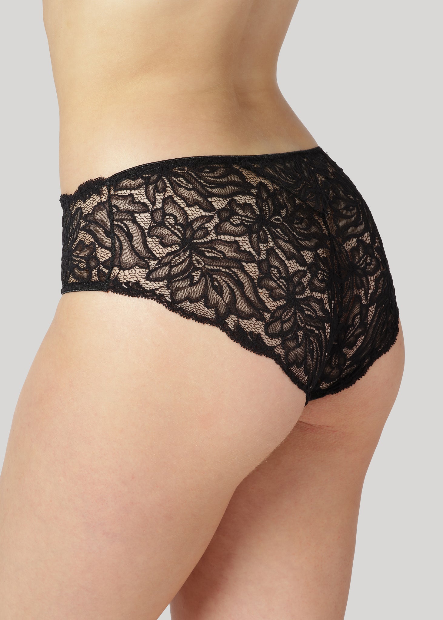 Magnolia Lace Hipster - Sort - Black