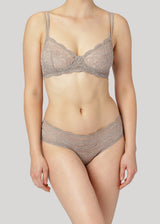 Magnolia Lace Hipster - Taupe - Taupe